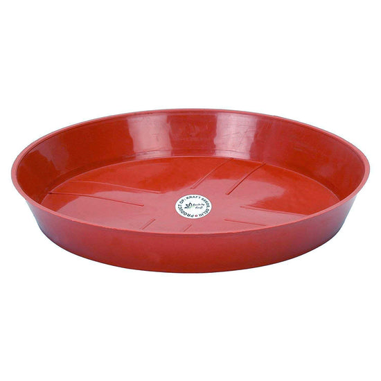 Plastic Round Bottom Tray 6"- Red Red color 