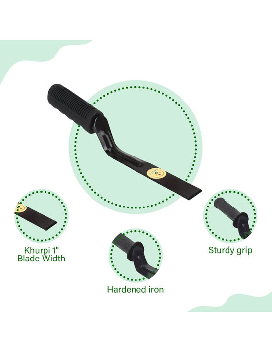 Hadened Iron Khurpi 1" Width Black (Handle) color 