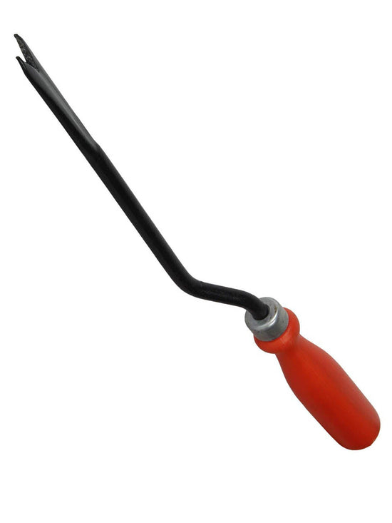 Mild Steel with Powder Coating Single Prong Weeder Orange (Handle) color 