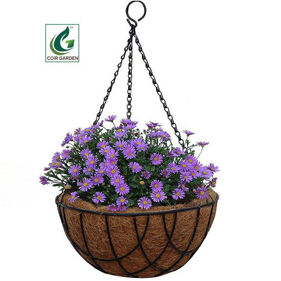 Coir Coir Hanging Planter 8" Brown color 