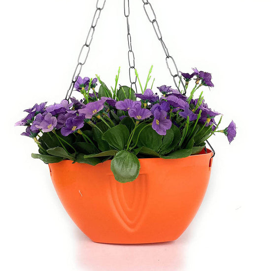 Plastic Triangular Hanging Planter 8.5" Multicolour color 