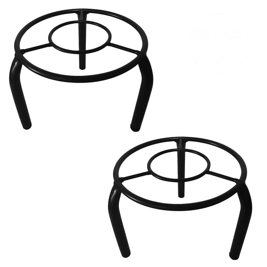 Galvanized Steel Round Pot Stand Black color 