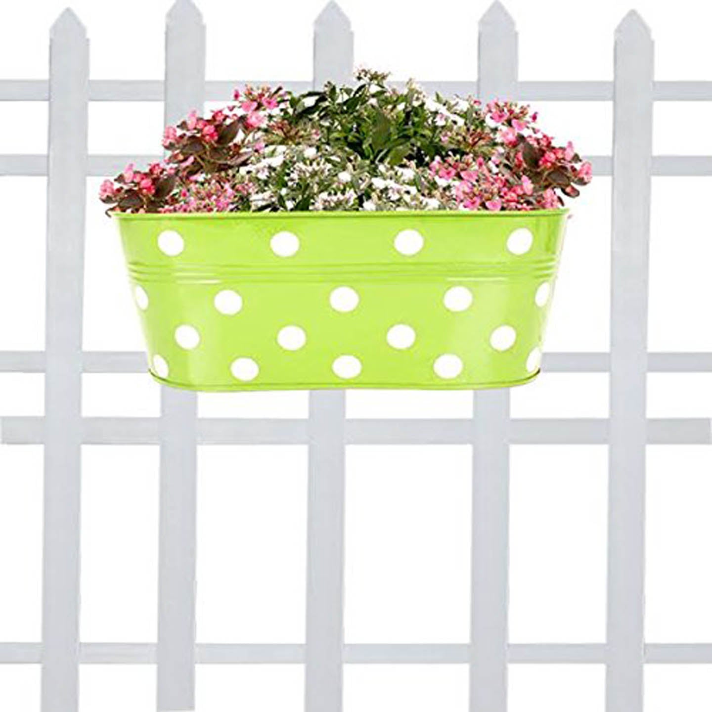 Dotted Oval Railing Planter