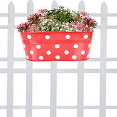 Dotted Oval Railing Planter