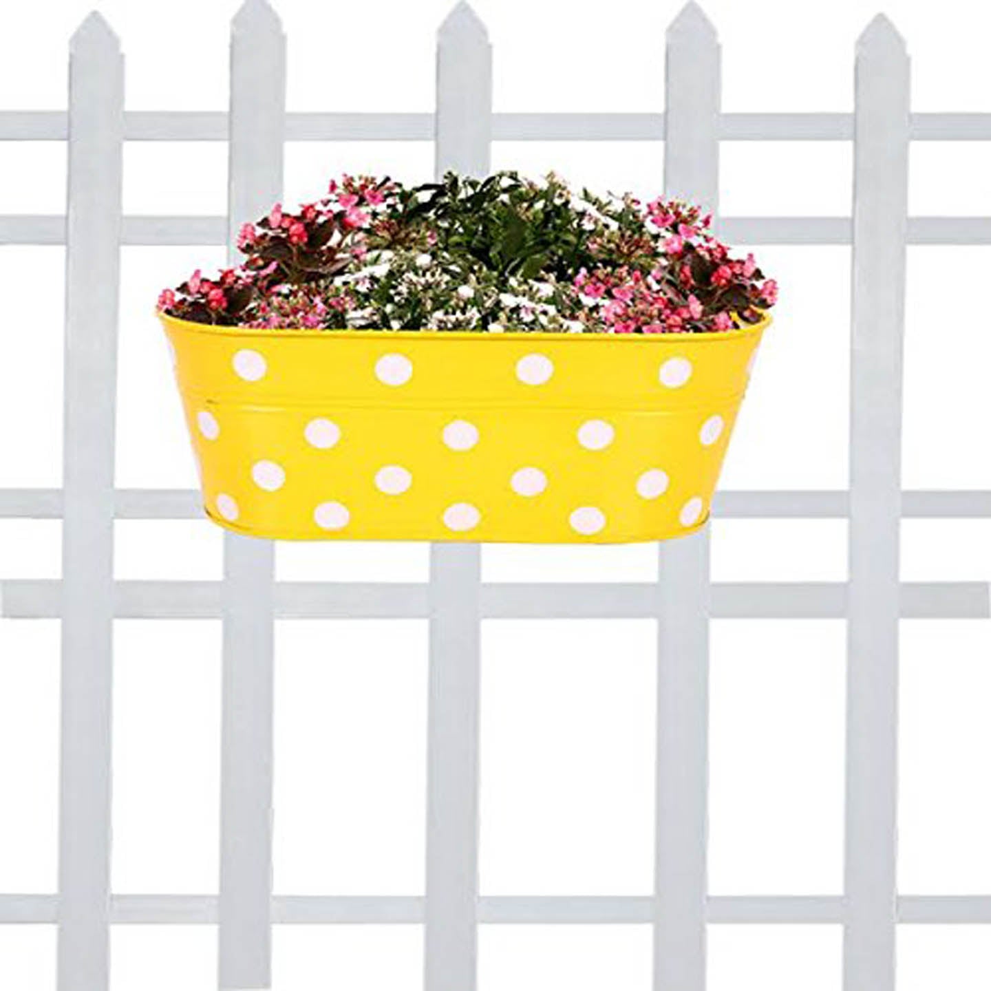 Dotted Oval Railing Planter