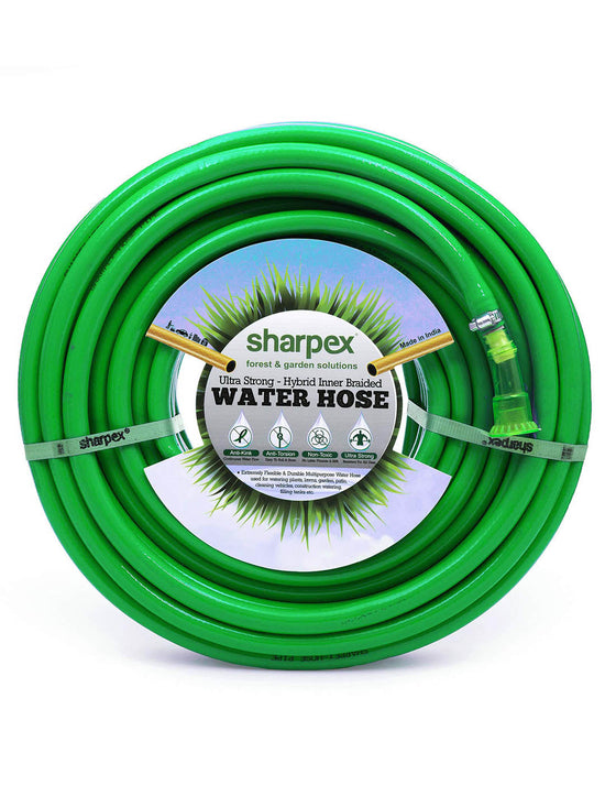 PVC Plastic Hybrid Heavy Duty Garden Hose Green color 